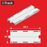 Hacker-Model HCTMC24188 - H0 - Gerade Segment, 1-gleisig für Märklin C, 80 x 188,3 mm (6 Stück)